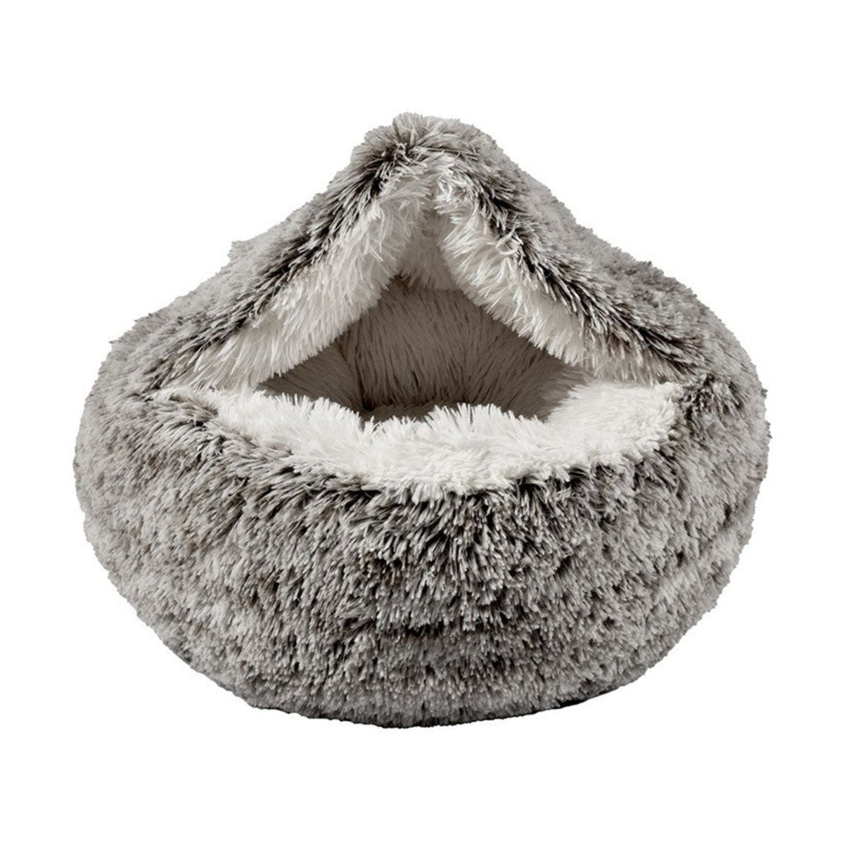 BOBBY Bulle Poilu noire – Couchage douillet en fausse fourrure pour chat – photo 1