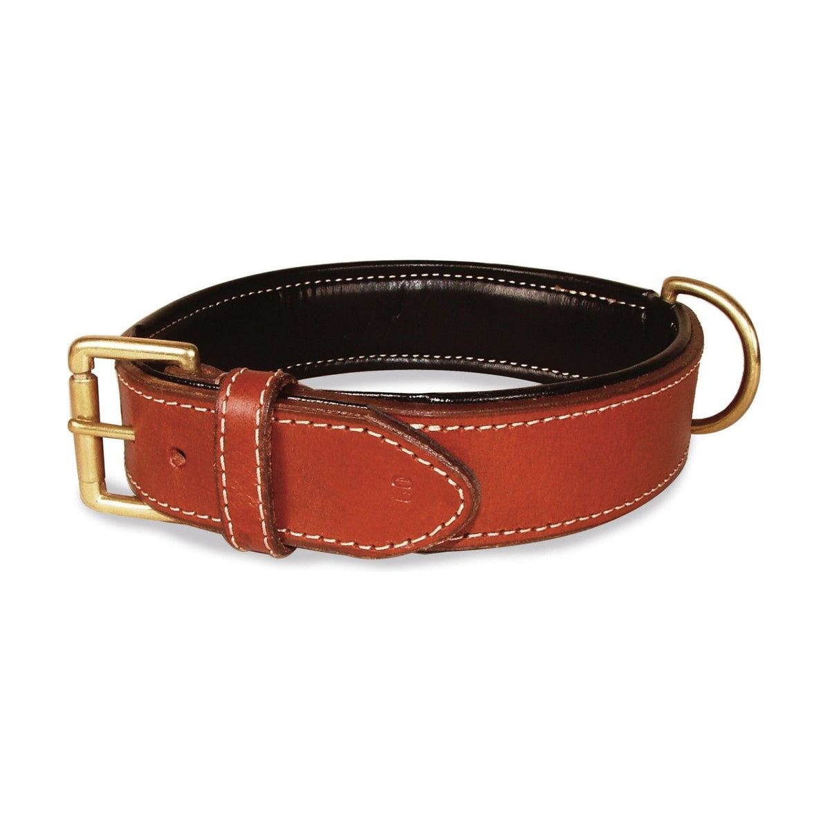BOBBY Collier cuir Classic – Collier cuir surpiqué pour chien – photo 3