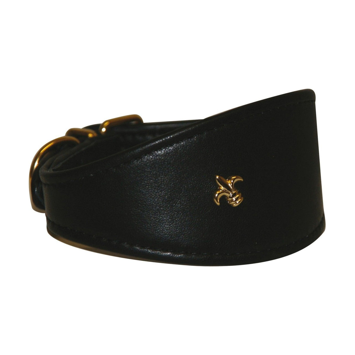 BOBBY Collier lévrier fleur de lys – Collier en cuir d'agneau – photo 2