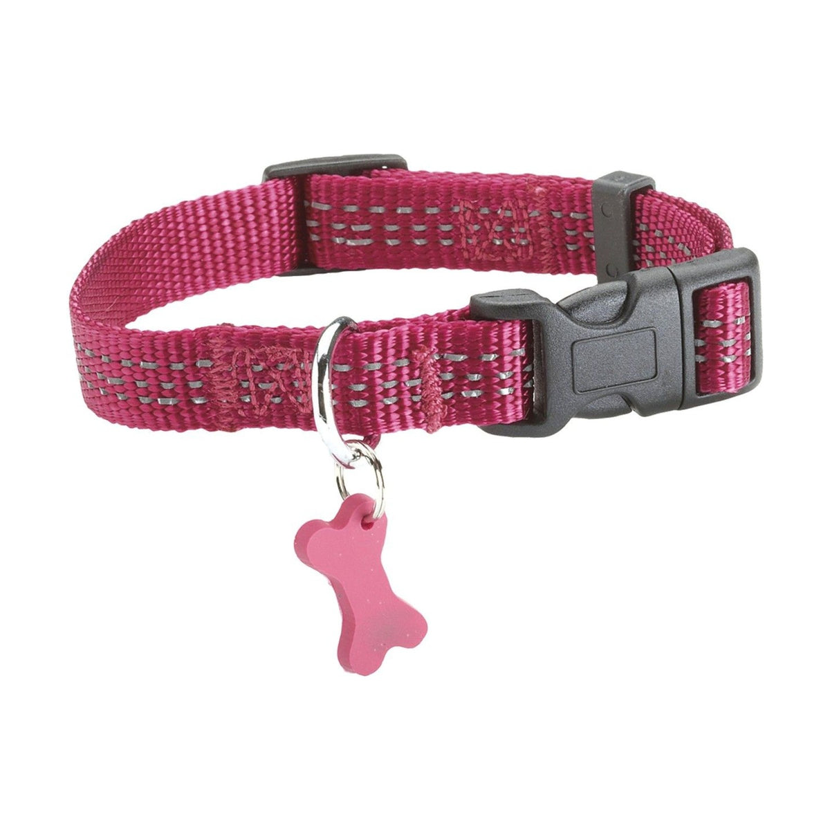 BOBBY Collier Safe – Collier réfléchissant en nylon pour chien, fuchsia, bleu ou lagon – photo 2