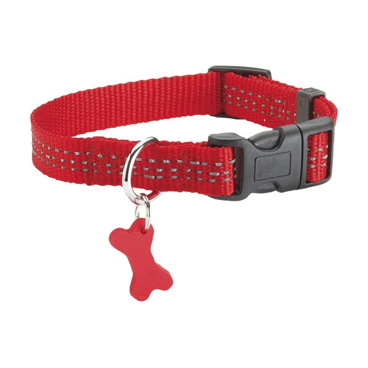 BOBBY Collier Safe – Collier réfléchissant en nylon pour chien, noir ou rouge – photo 3