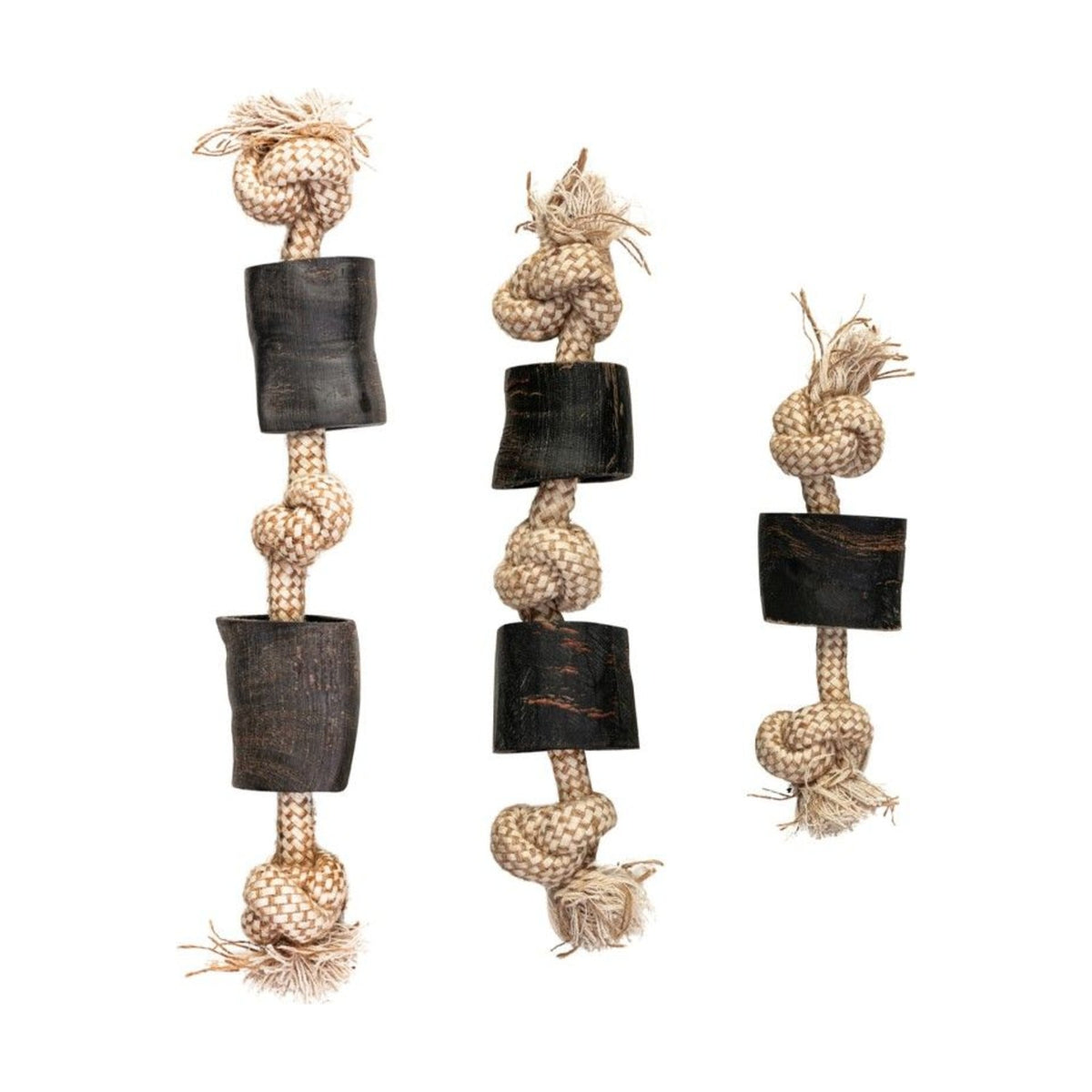 BUBIMEX Corde à nœuds – Jouet en coton avec corne de buffle pour chien – photo 1