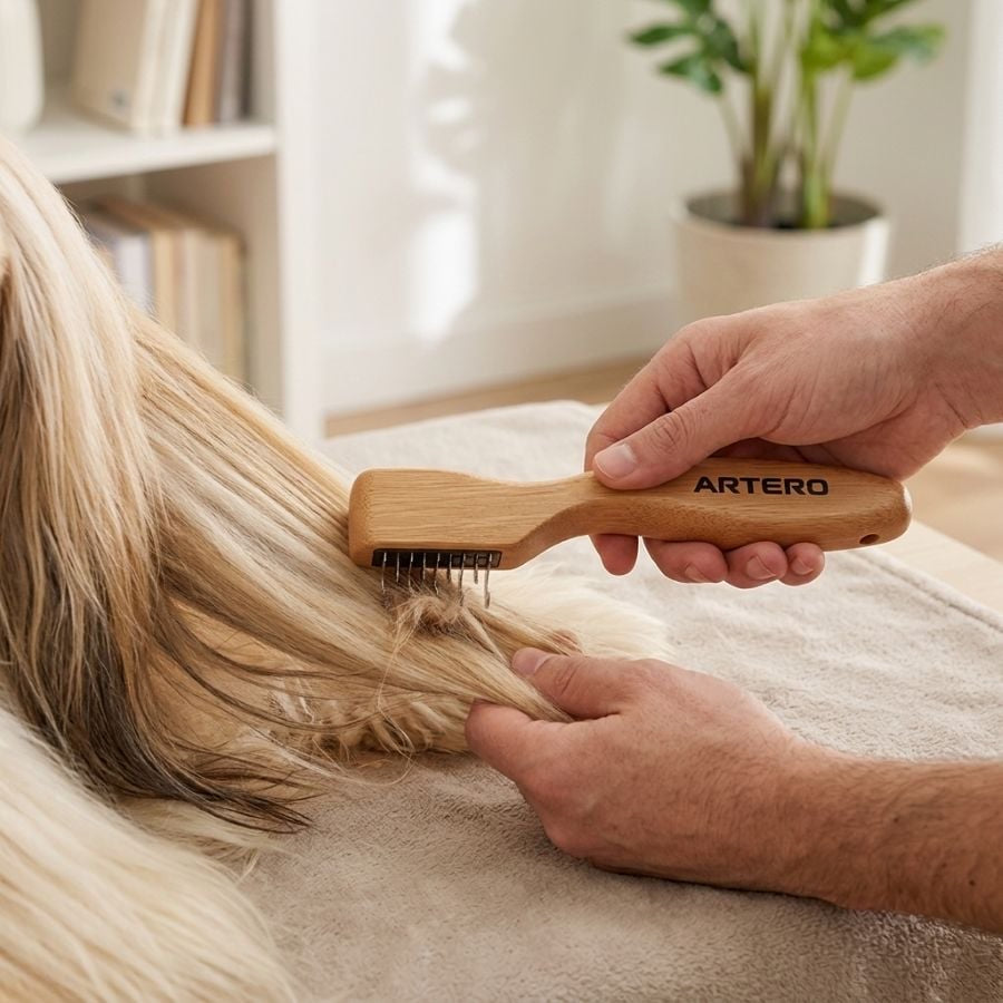 ARTERO Coupe-nœuds Freddy spécial – Démêloir à lames pour chien et chat – photo 2