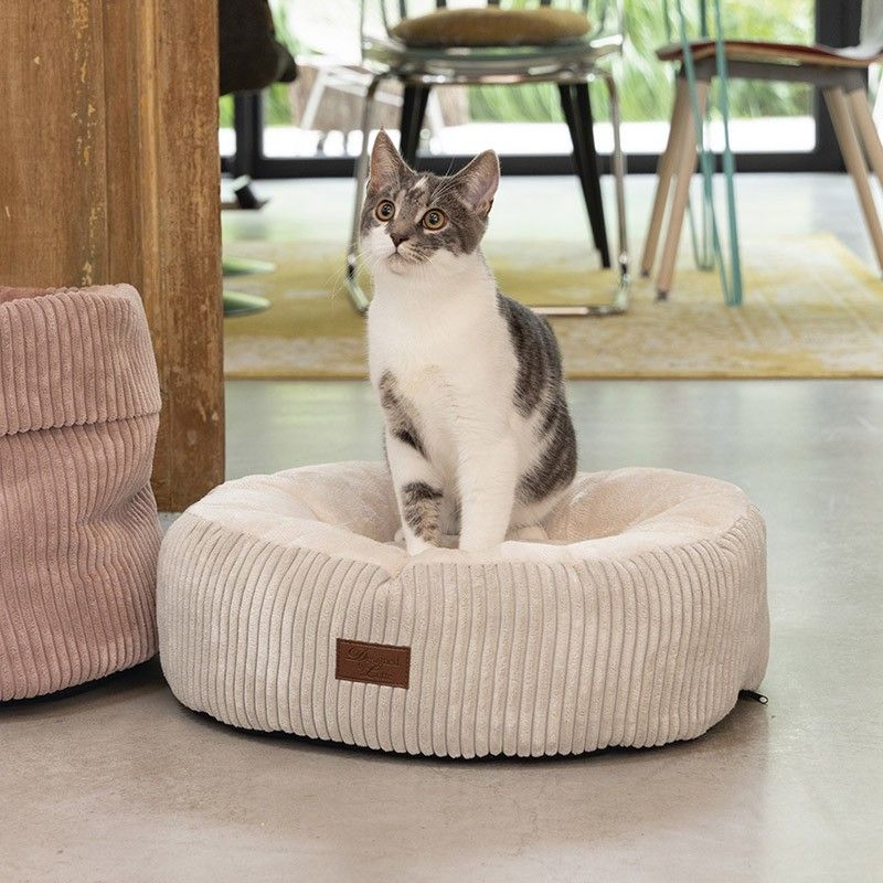 DESIGNED BY LOTTE Coussin rond en velours côtelé – Pour chat et petit chien – photo 3