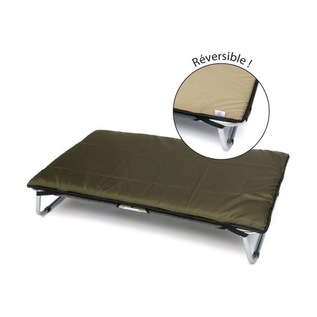 LEOPET Coussin imperméable réversible – Matelas pour lit pliant de chien – photo 4