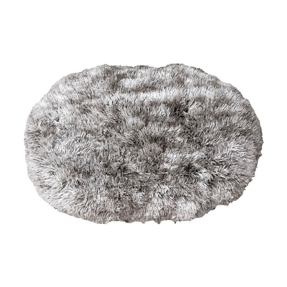 BOBBY Coussin Poilu noir – Coussin ovale en fausse fourrure pour chien et chat – photo 1