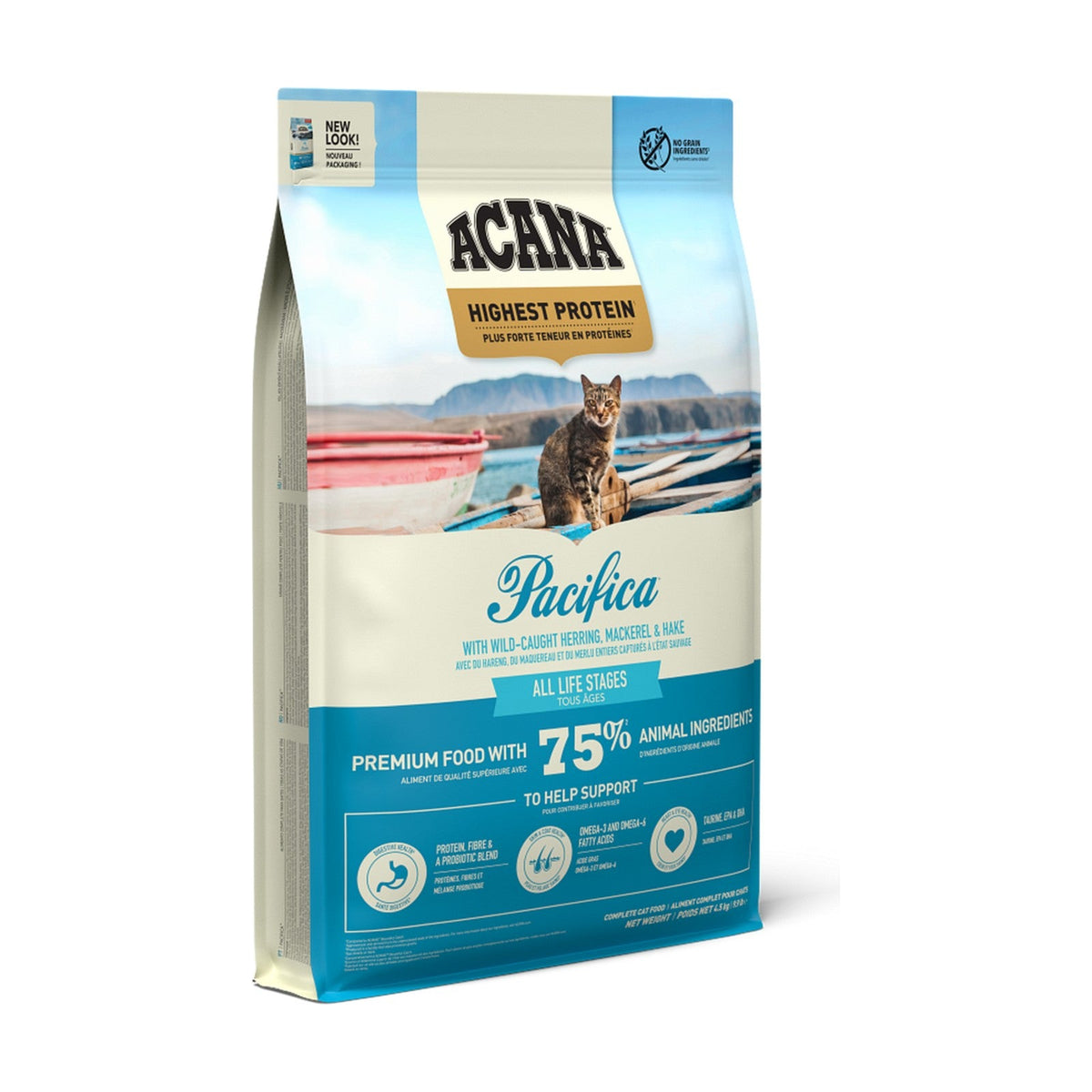 Lot de 2 sacs – ACANA Pacifica – Croquettes sans céréales chat au poisson