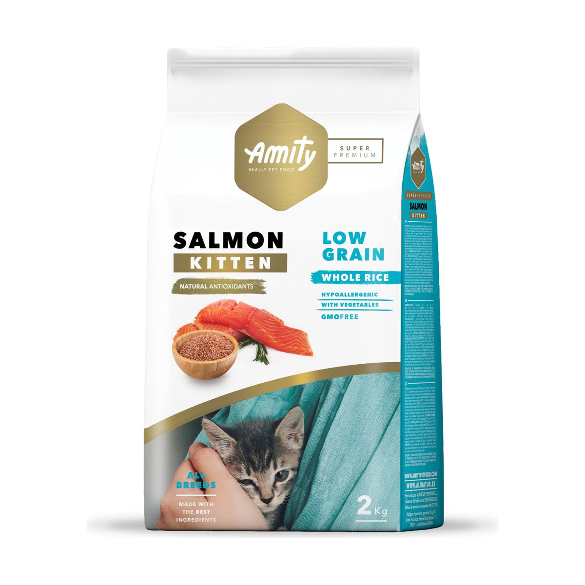 Lot de 2 sacs – AMITY Super Premium Kitten – Croquettes chaton au saumon