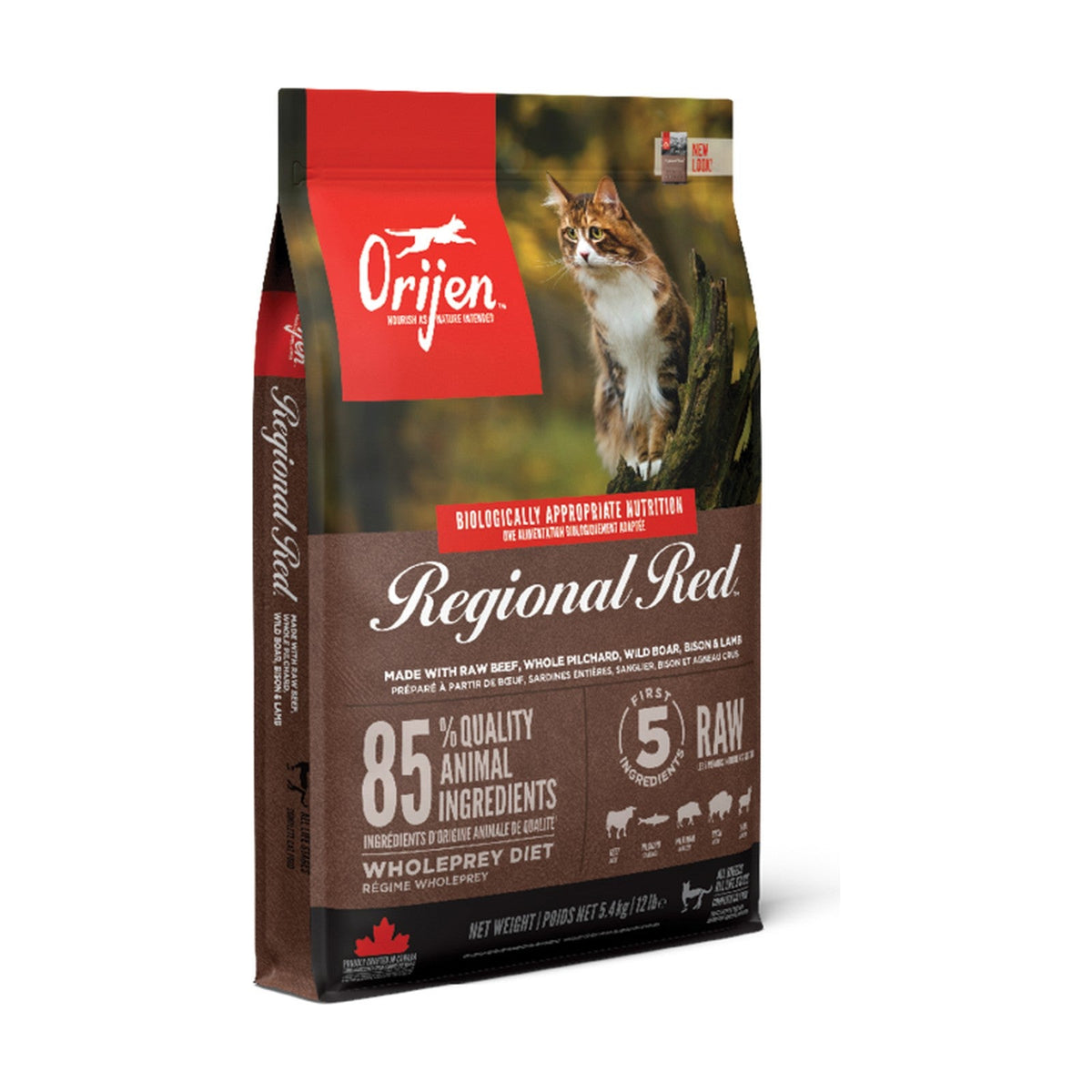 Lot de 2 sacs – ORIJEN Regional Red – Croquettes sans céréales chat aux viandes rouges