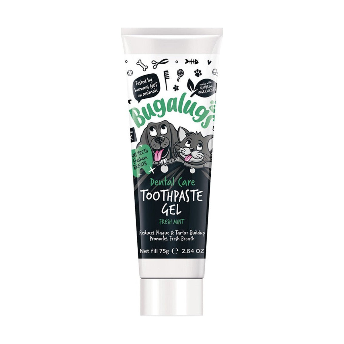 BUGALUGS Dental Care – Dentifrice gel menthe fraîche pour chien et chat – photo 1