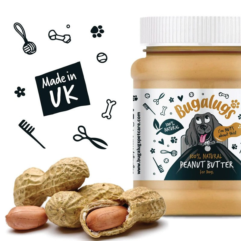 BUGALUGS Beurre de cacahuète – Friandise pour chien 100 % naturelle 340 g – photo 3