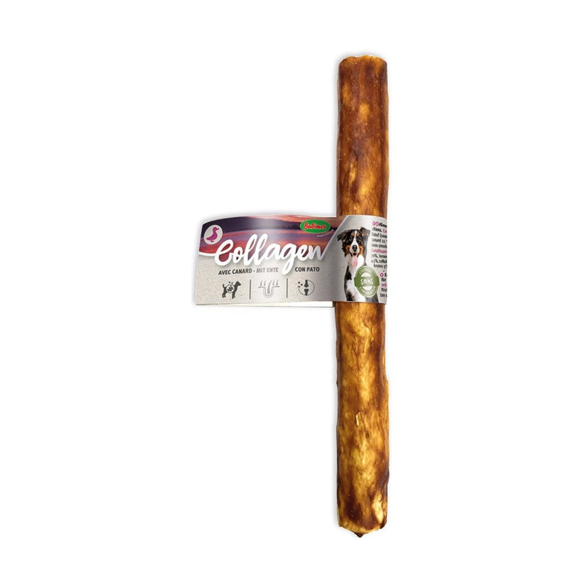 BUBIMEX Stick de collagène – Friandise à mâcher pour chien au canard 13 cm – photo 1