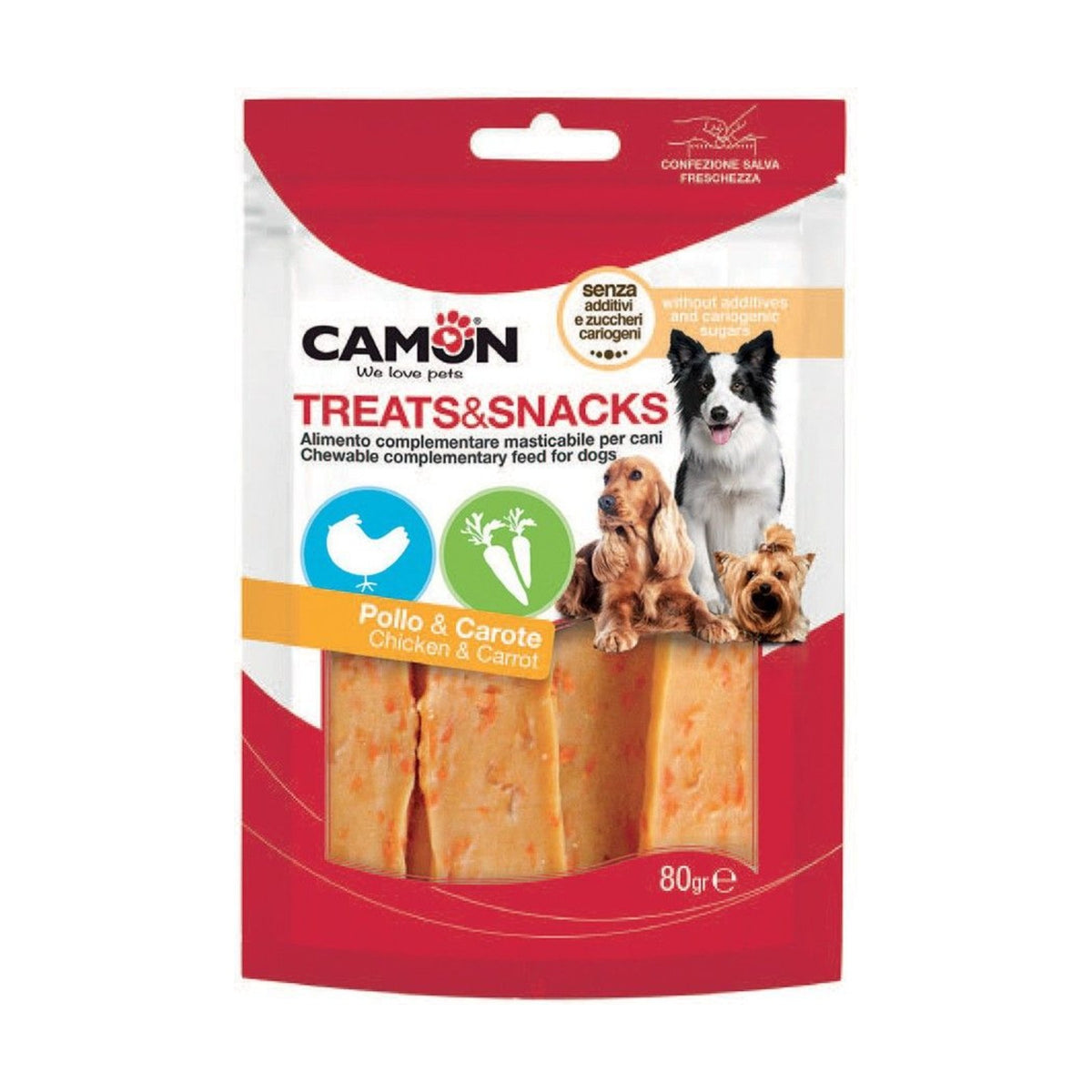 Friandises chien poulet et carottes 80 g