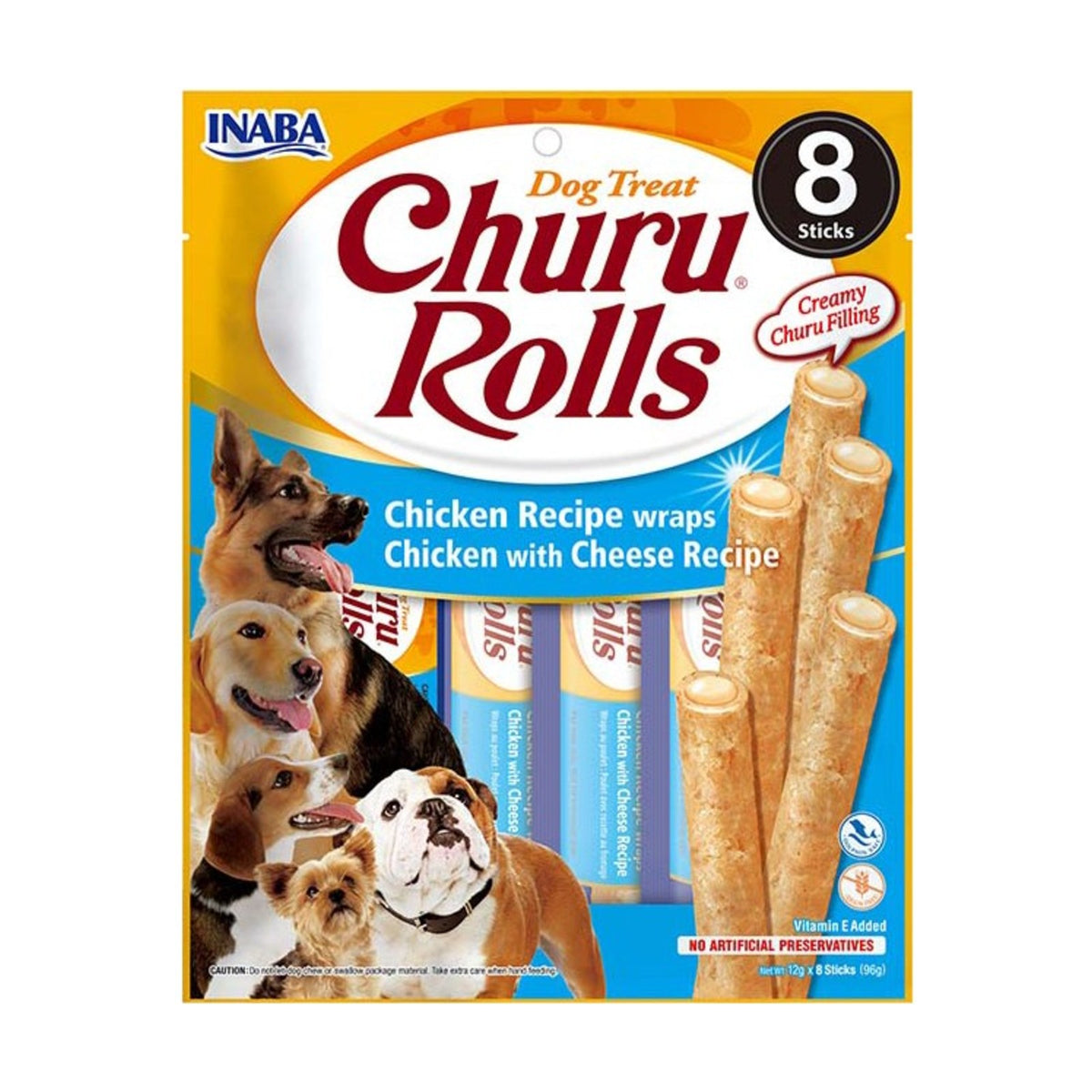 INABA Churu Rolls – Friandises moelleuses pour chien au poulet (8 × 12 g) – photo 3