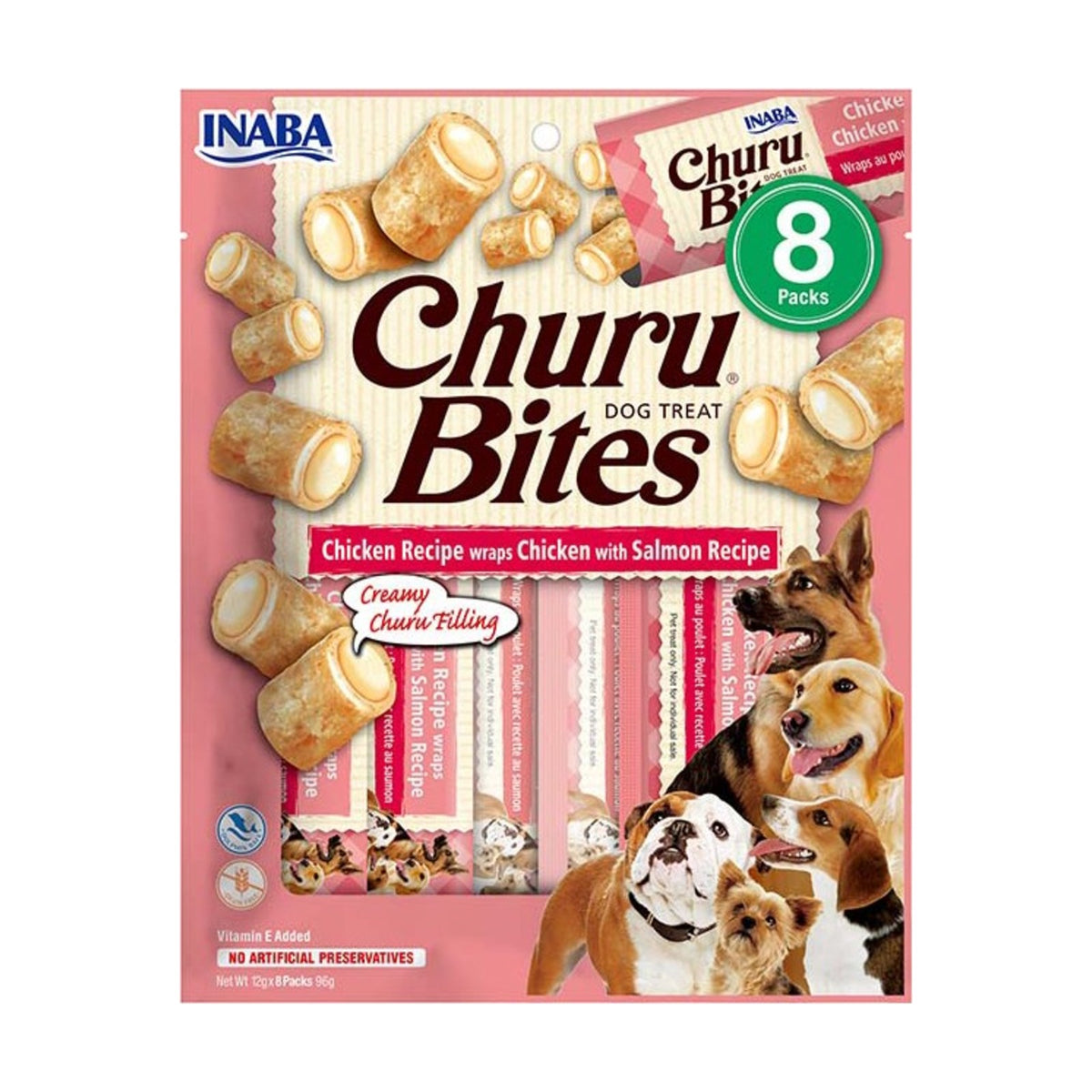INABA Churu Bites – Friandises moelleuses pour chien au poulet (8 × 12 g) – photo 2