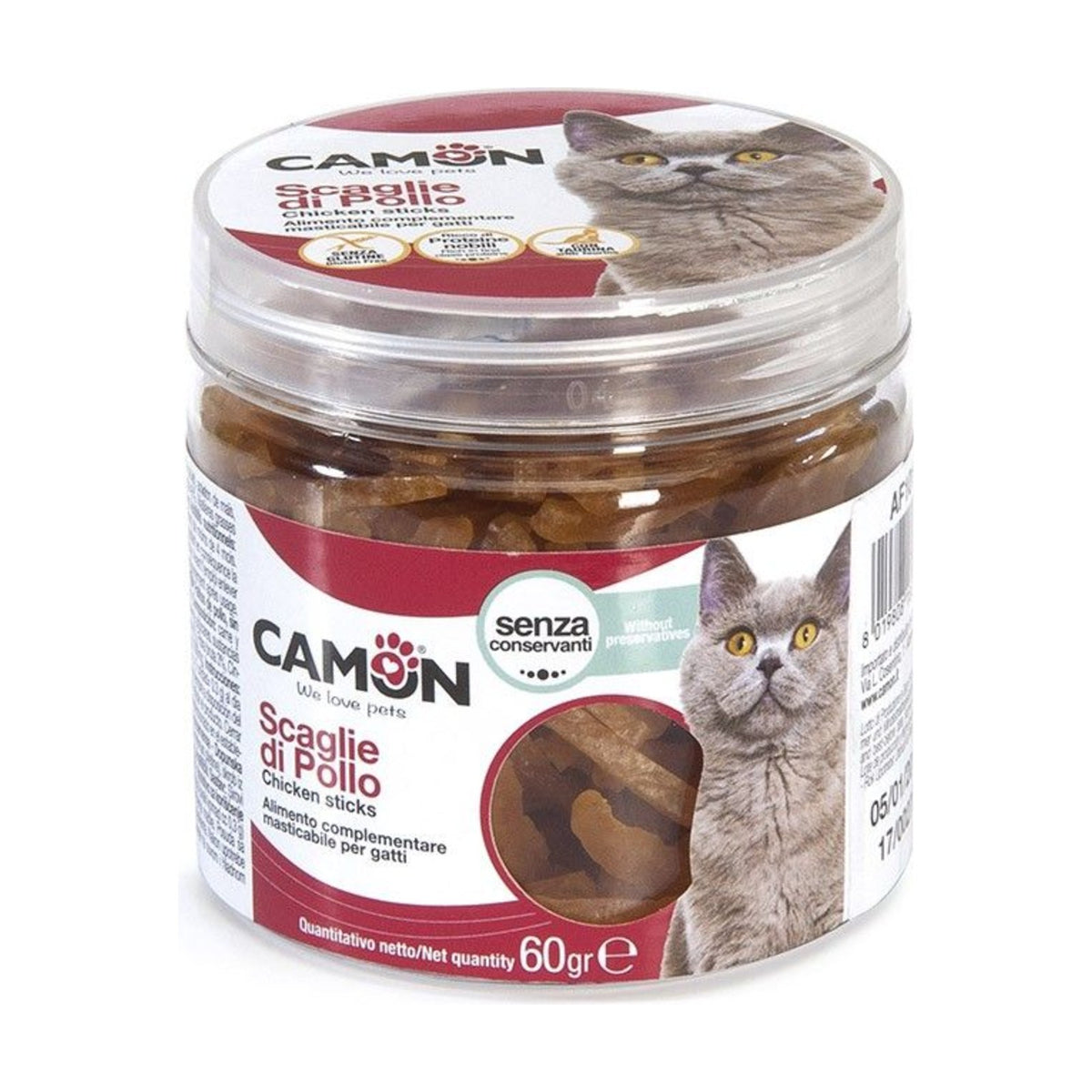 CAMON Sandwich morue, poulet et foie – Friandises pour chat 60 g – photo 3