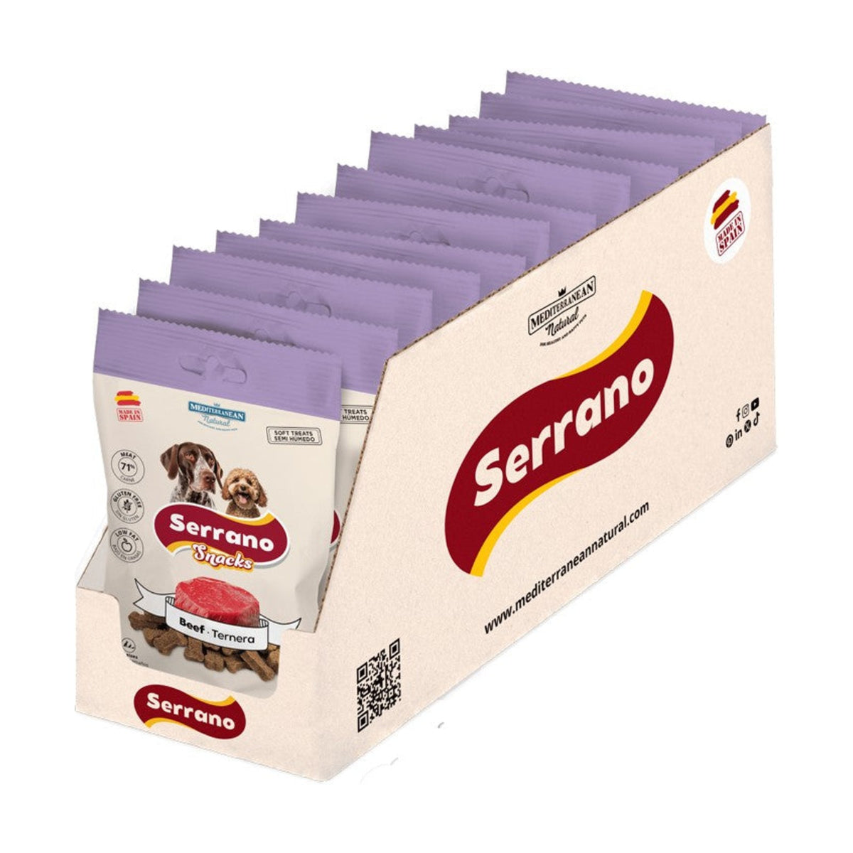 SERRANO Snacks Bœuf – Friandises pour chien bœuf et jambon 100 g – photo 3