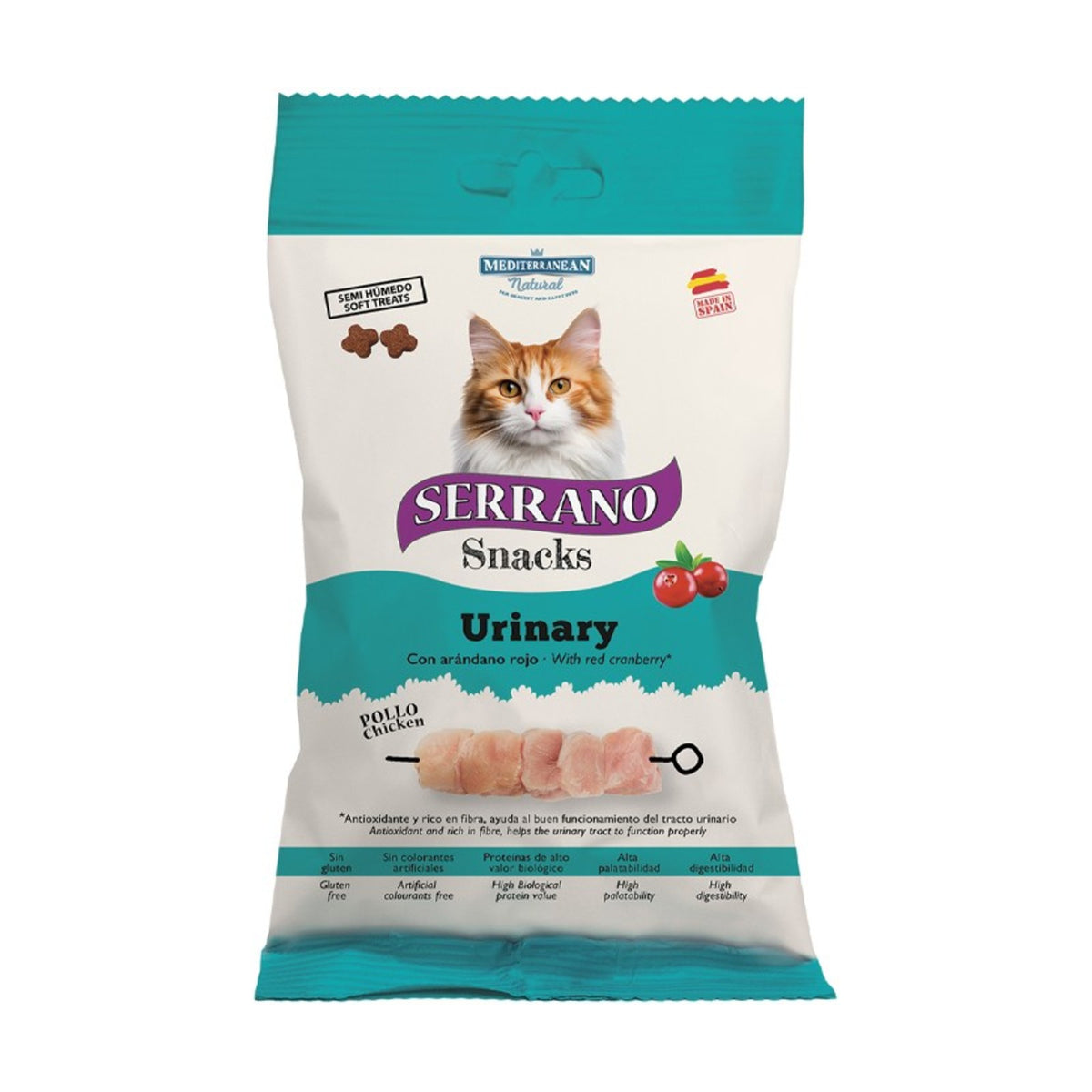 SERRANO Snacks Chat Care Urinary – Friandises pour chat poulet 50 g – photo 1