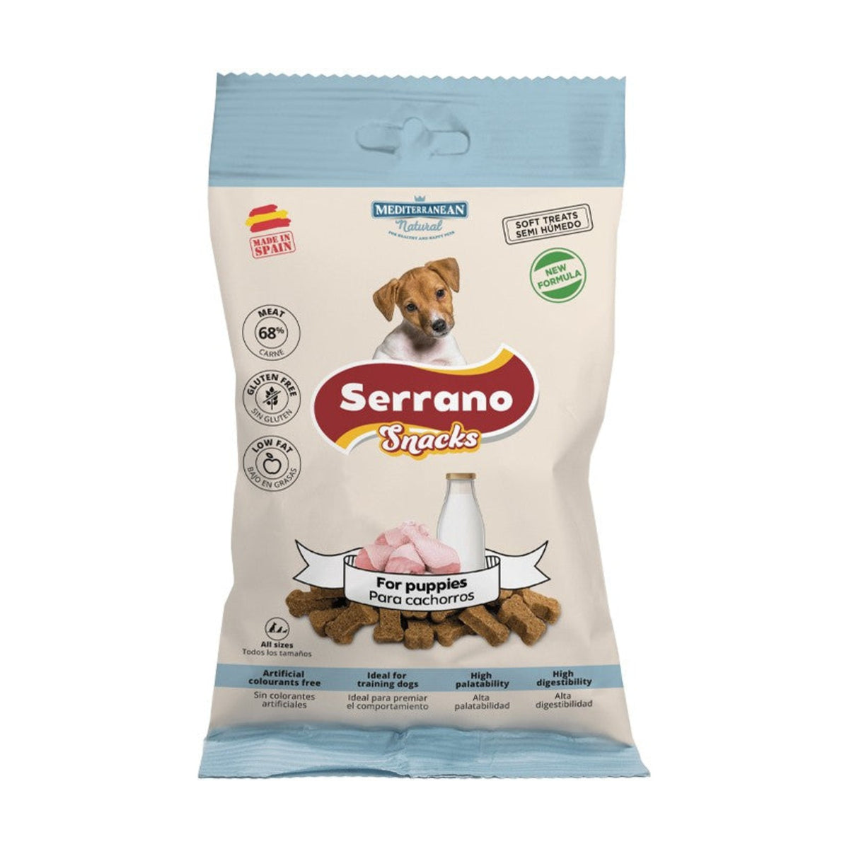SERRANO Snacks Chiot – Friandises pour chiot jambon et dinde 100 g – photo 1