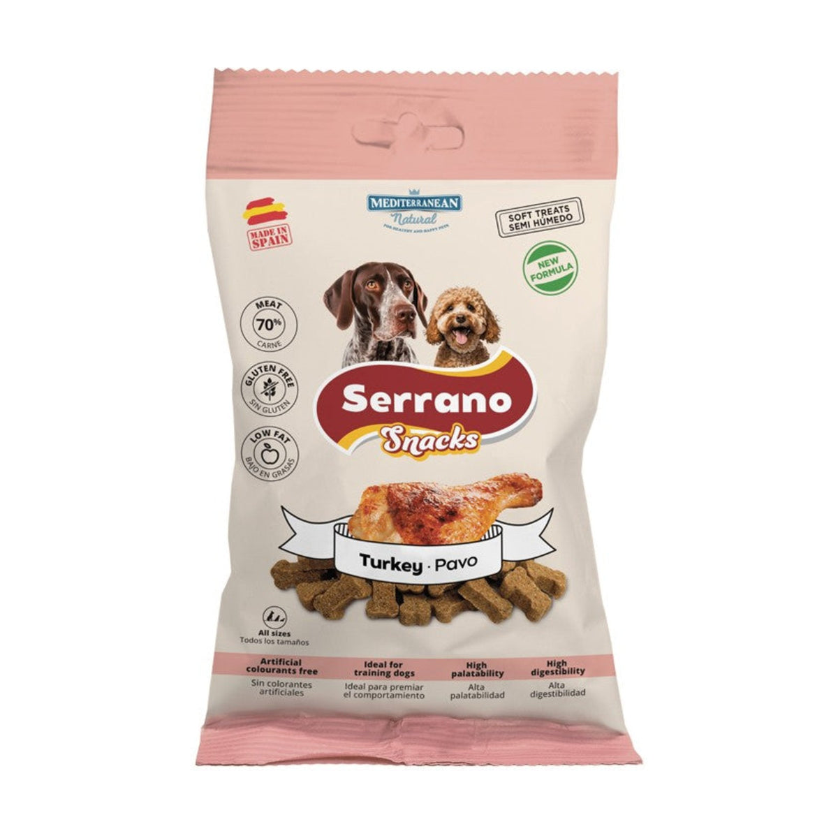 SERRANO Snacks Dinde – Friandises pour chien dinde et jambon 100 g – photo 1