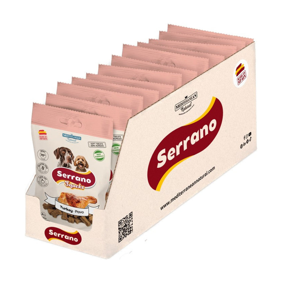 SERRANO Snacks Dinde – Friandises pour chien dinde et jambon 100 g – photo 3