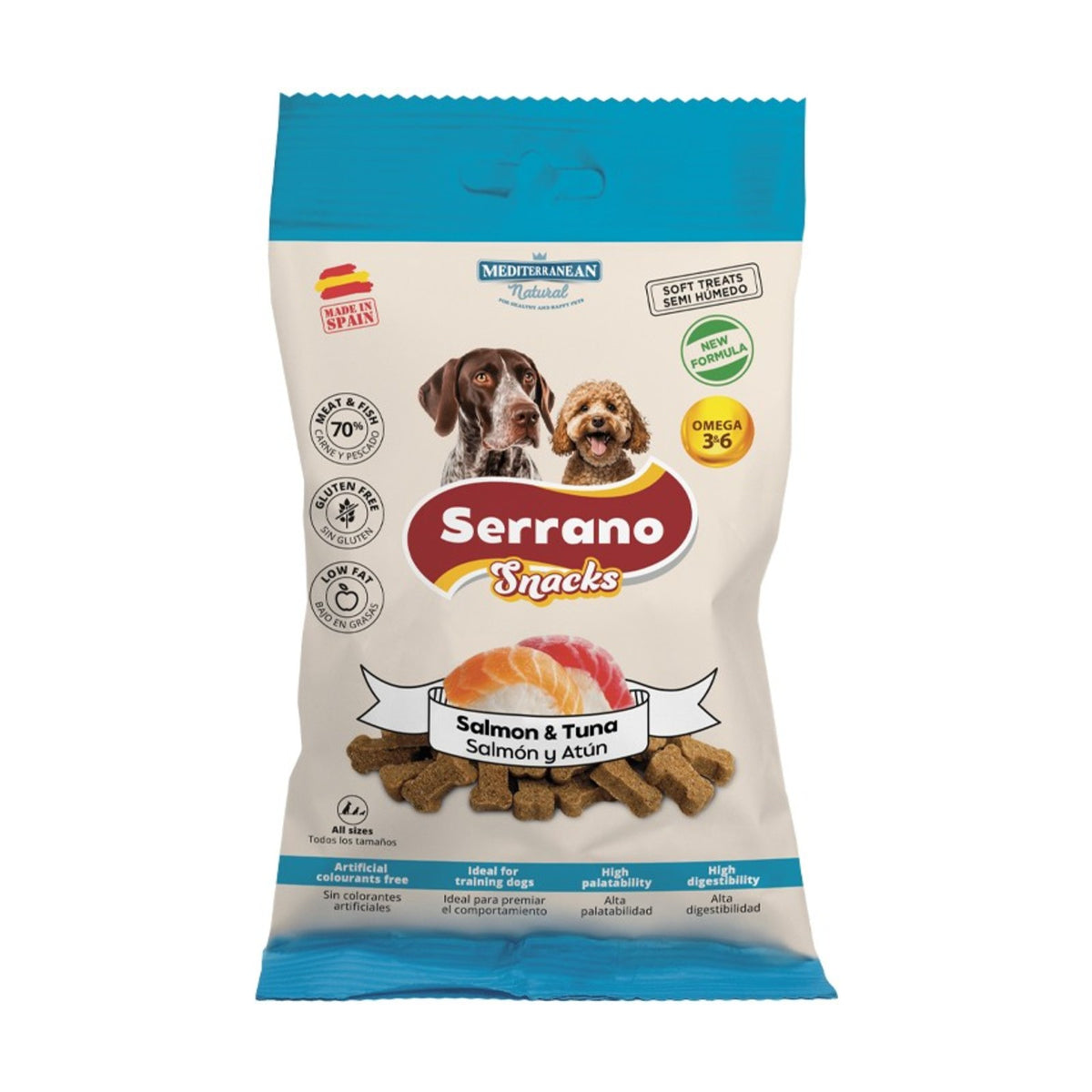 SERRANO Snacks Saumon & Thon – Friandises pour chien jambon et poisson 100 g – photo 1