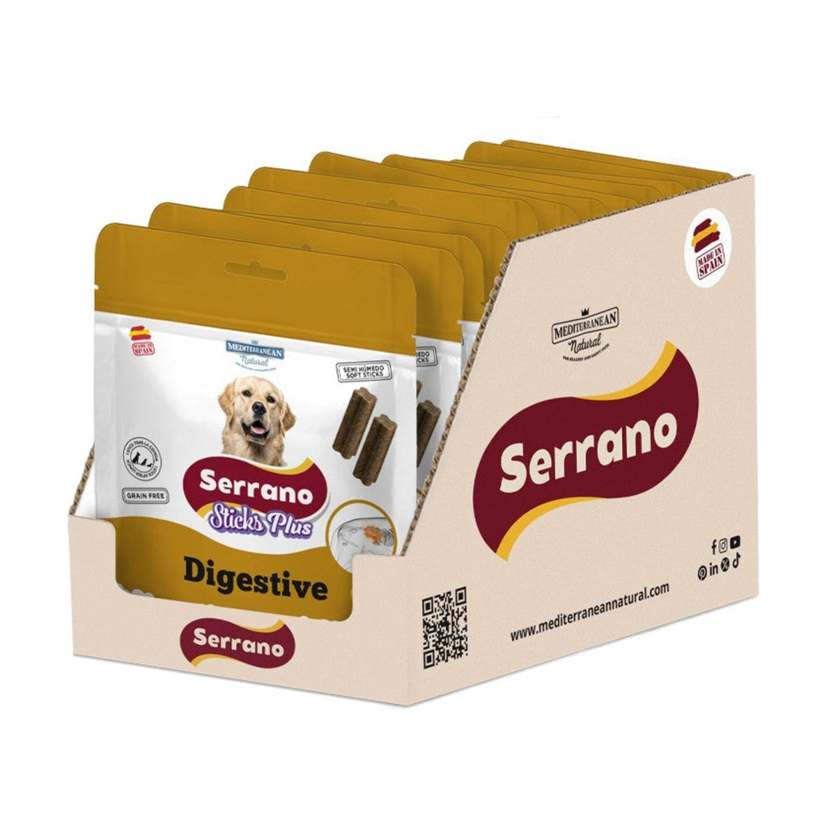SERRANO Sticks Plus Care Digestive – Friandises pour chien dinde et poisson 110 g – photo 3