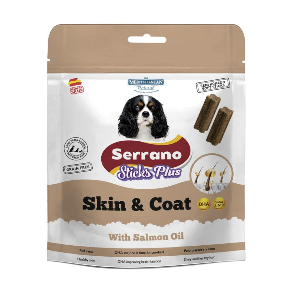 SERRANO Sticks Plus Care Skin & Coat – Friandises pour chien poisson 110 g – photo 1