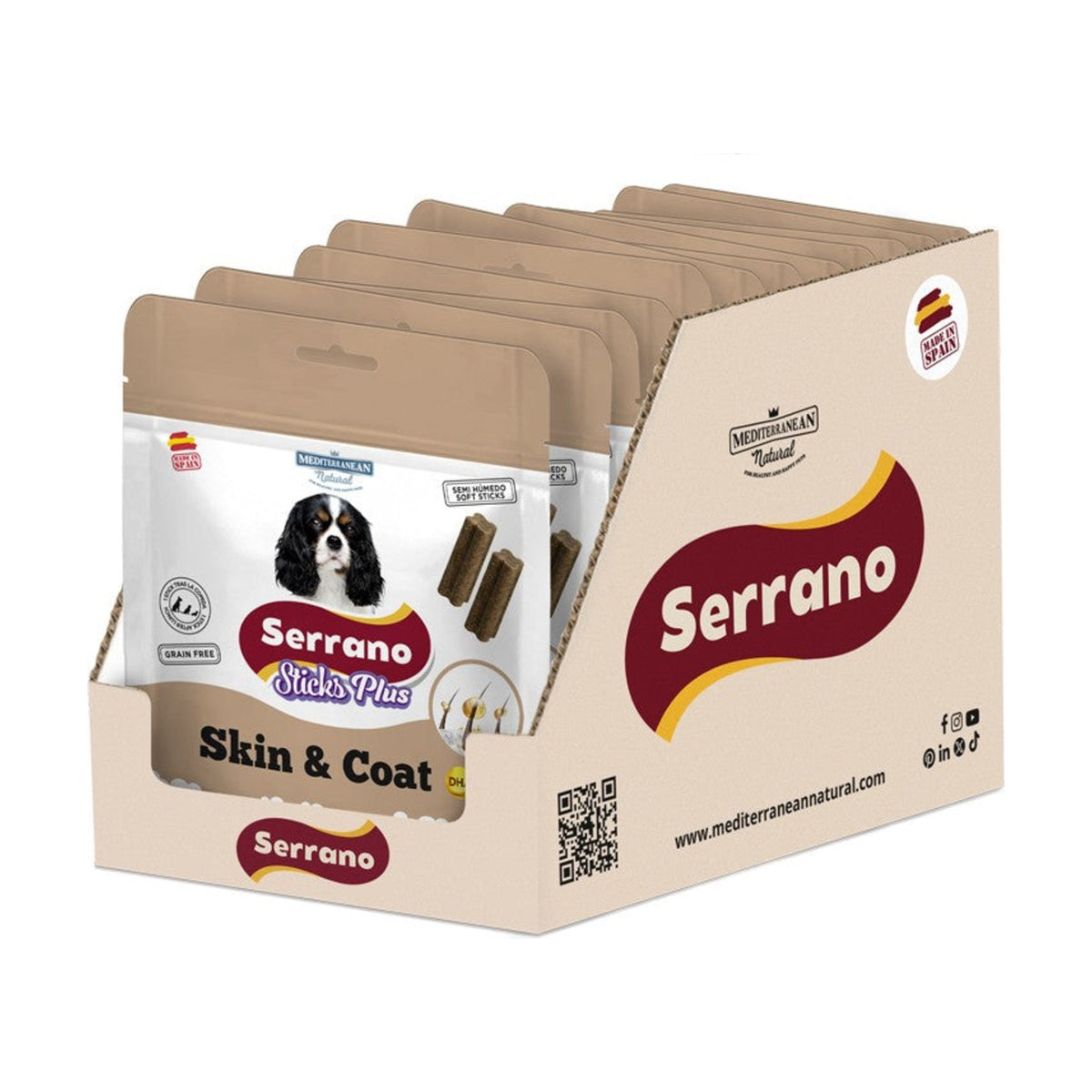 SERRANO Sticks Plus Care Skin & Coat – Friandises pour chien poisson 110 g – photo 3