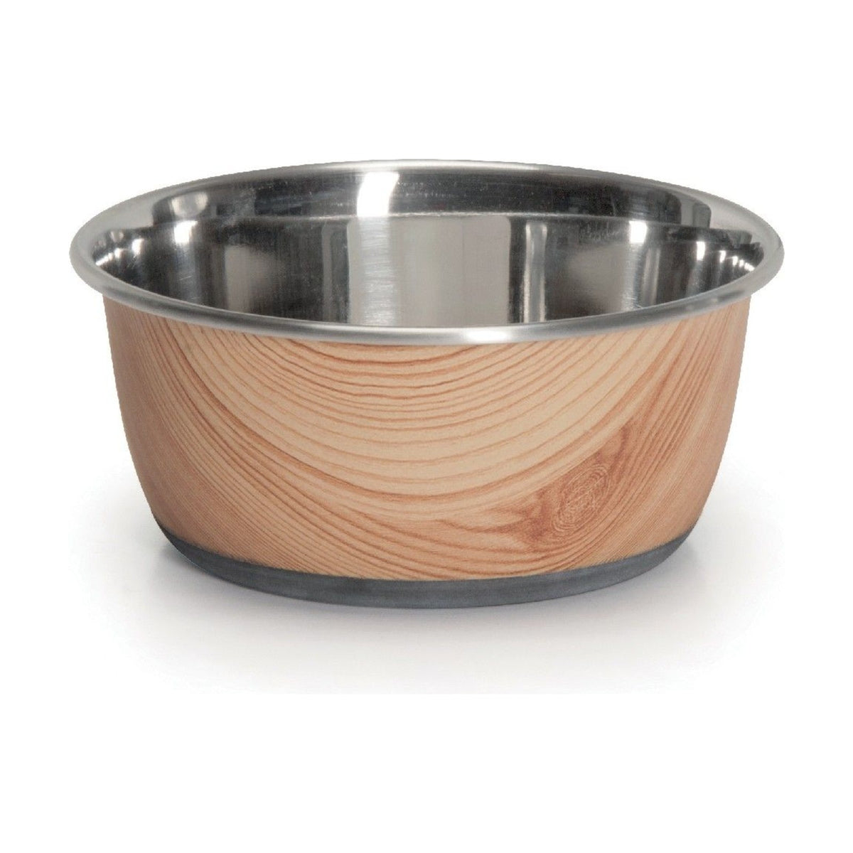 CAMON Gamelle effet bois – Gamelle inox antidérapante pour chien et chat – photo 3