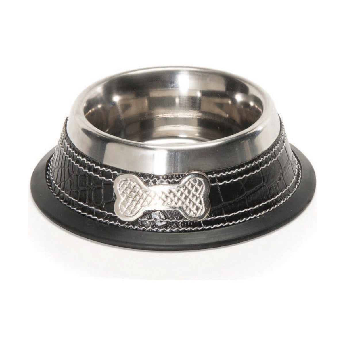 Gamelle inox cuir et os