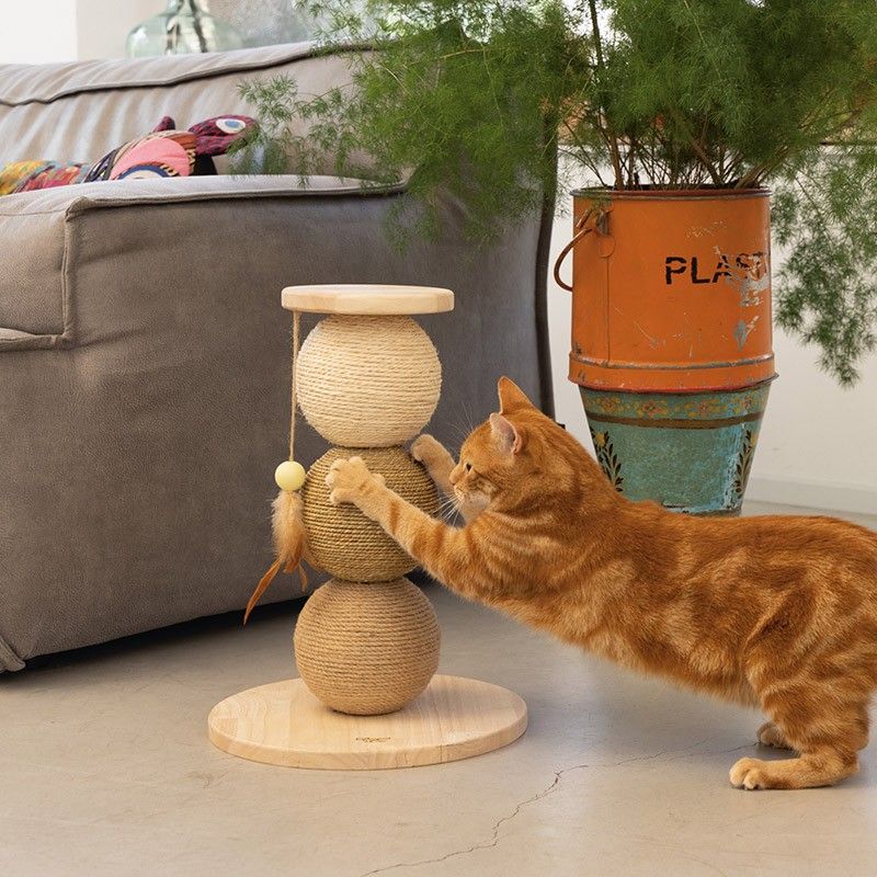 DESIGNED BY LOTTE Griffoir Elio – Boules à griffer jute, sisal et jonc de mer – photo 3