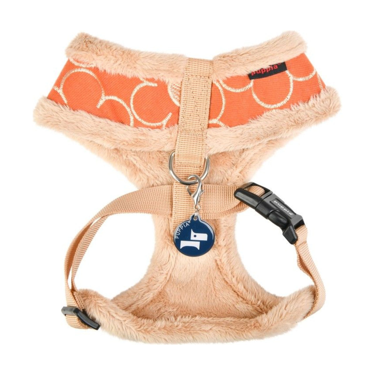 PUPPIA Harnais réglable Florent – Doublé fourrure pour chien, orange – photo 3