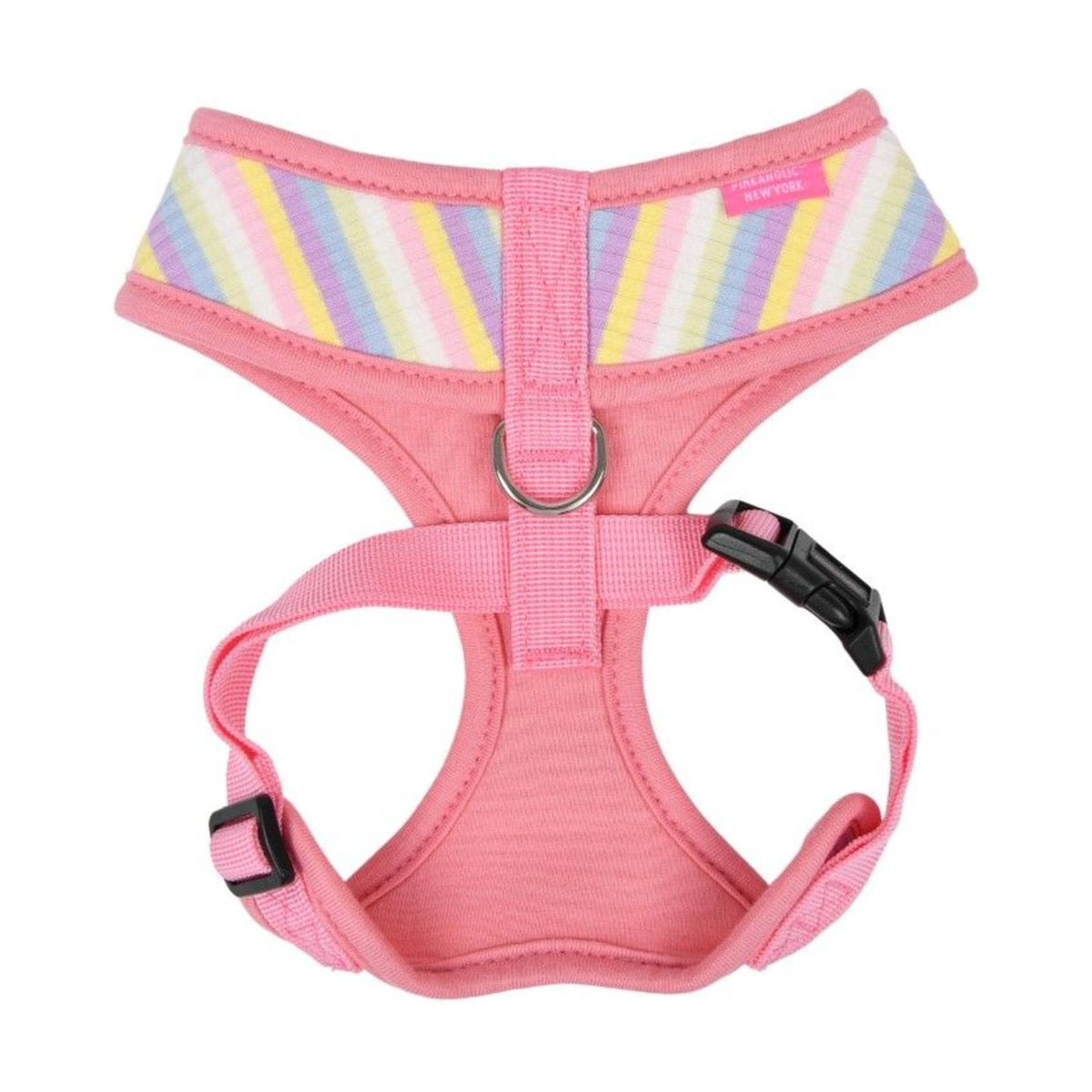 PINKAHOLIC Harnais réglable Maire – Harnais rayé arc-en-ciel pour chien – photo 5