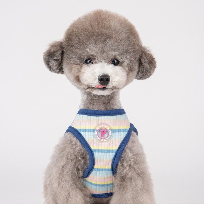 PINKAHOLIC Harnais réglable Maire – Harnais rayé arc-en-ciel pour chien – photo 6