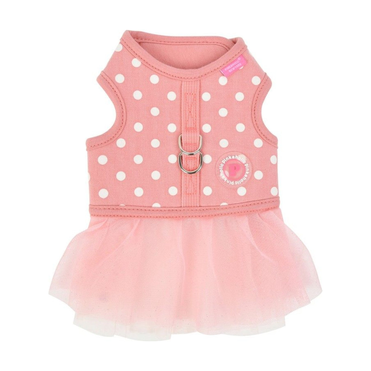 PINKAHOLIC Harnais veste à jupe Ida – Harnais robe à pois pour petit chien – photo 3