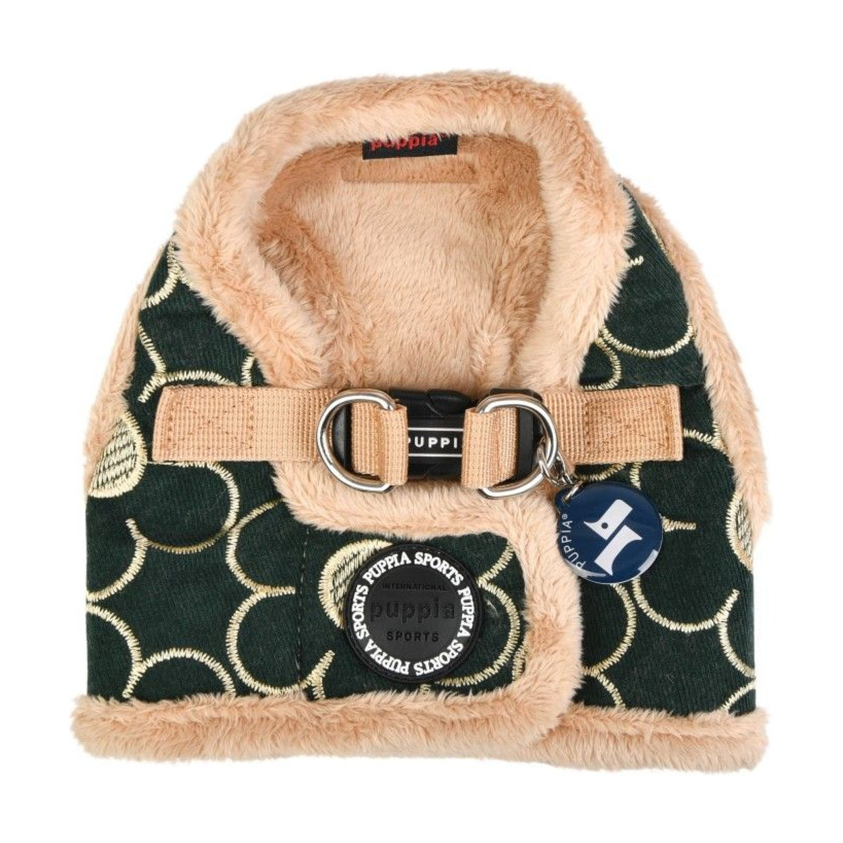 PUPPIA Harnais veste Florent kaki – Harnais doublé fourrure pour petit chien – photo 5