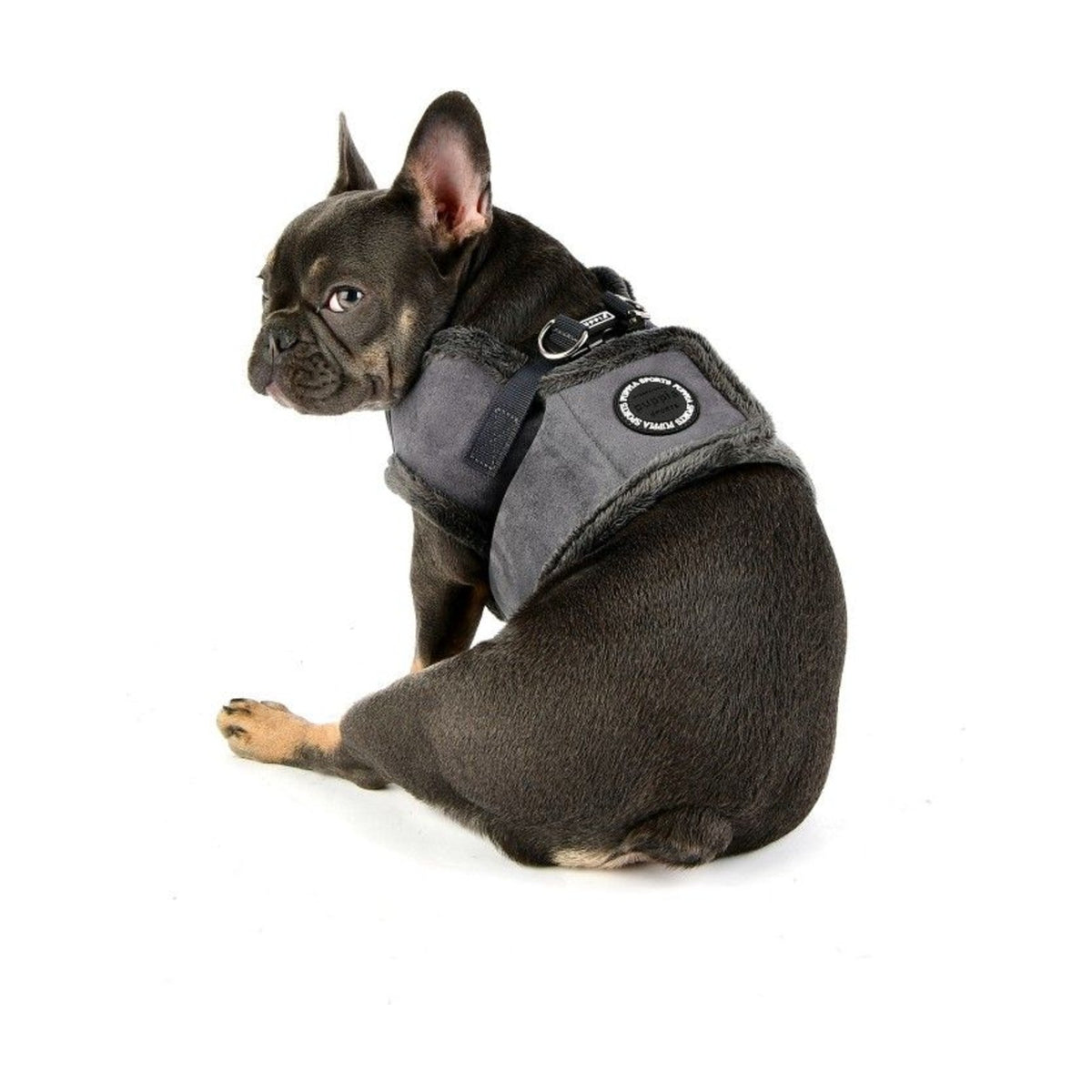 PUPPIA Harnais veste Terry – Harnais doublé fourrure pour petit chien, gris – photo 3