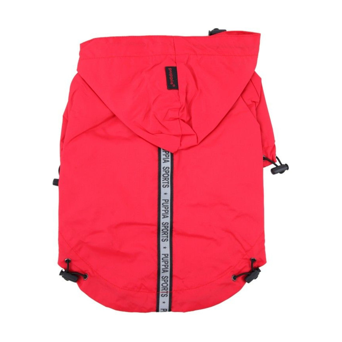 PUPPIA Imperméable Base Jumper – Imperméable à capuche pour chien, rouge – photo 1