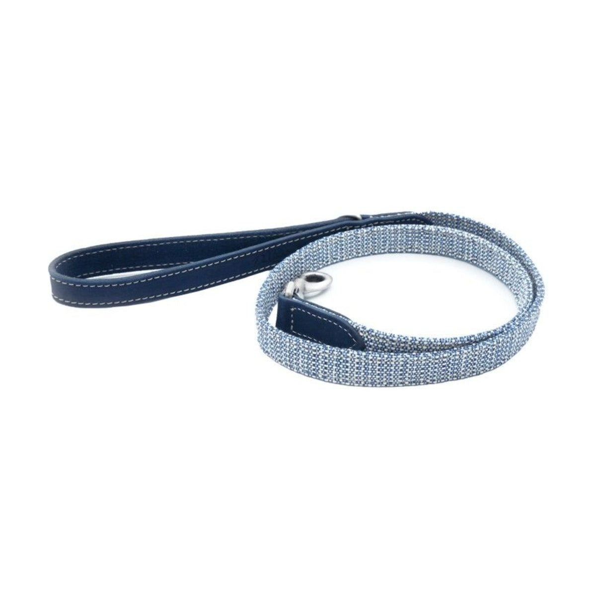 LEOPET Laisse en cuir gras et tissu tressé pour chien – 110 cm – photo 2