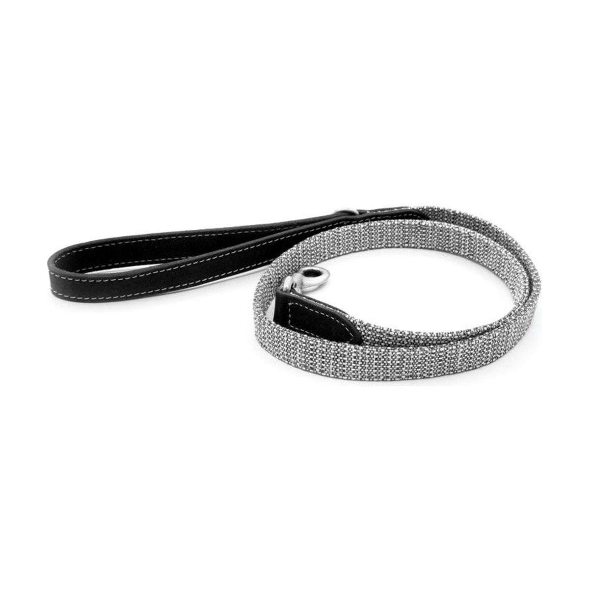 LEOPET Laisse en cuir gras et tissu tressé pour chien – 110 cm – photo 3