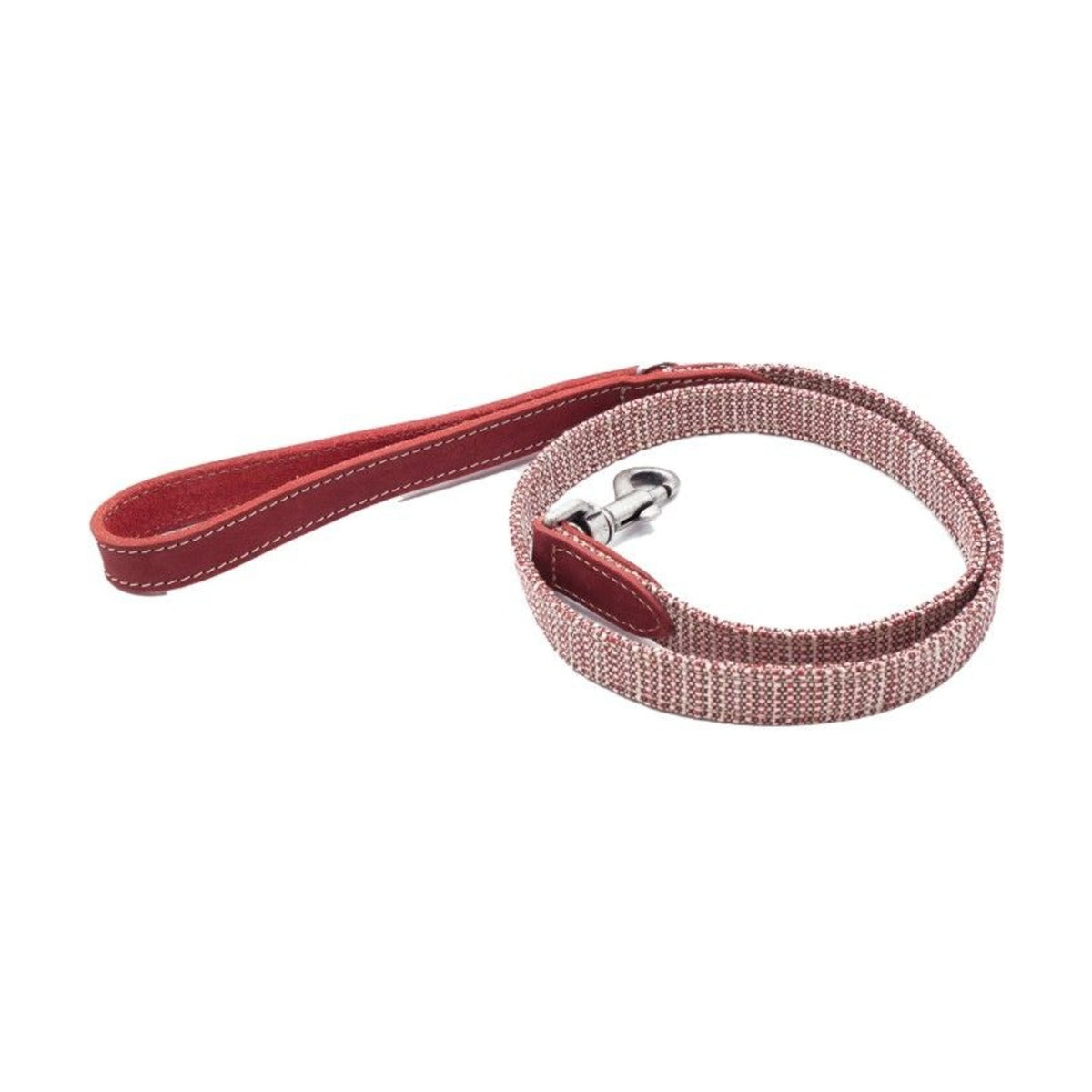 LEOPET Laisse en cuir gras et tissu tressé pour chien – 110 cm – photo 4