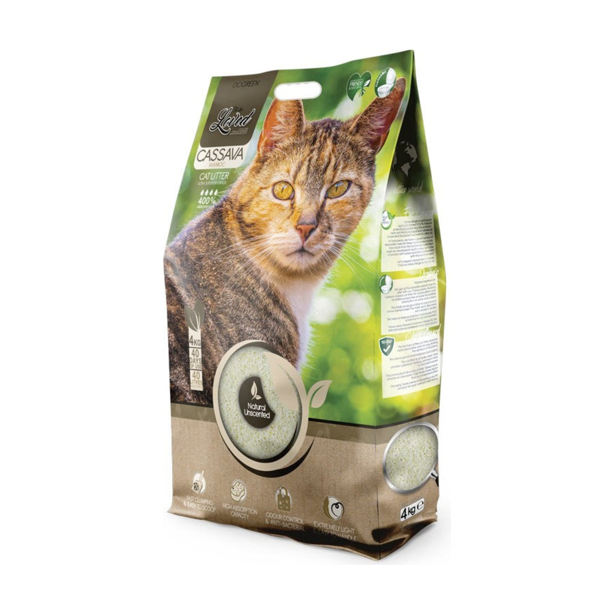 TOBELOVED Litière agglomérante Cassava – Litière végétale au manioc pour chat – photo 1