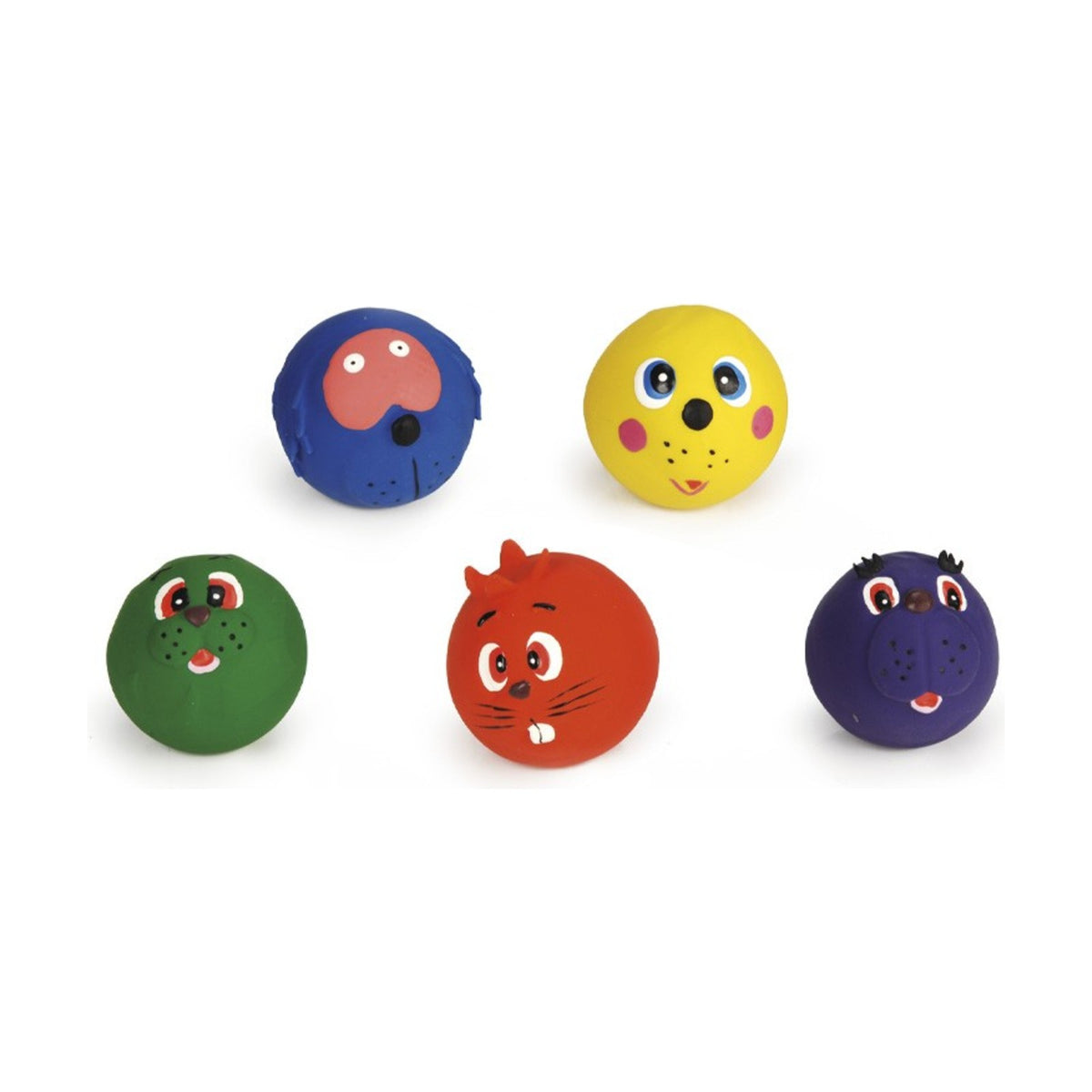 BEEZTEES Balles Dierensnoetje – Lot de 5 balles latex sonores pour chien – photo 1