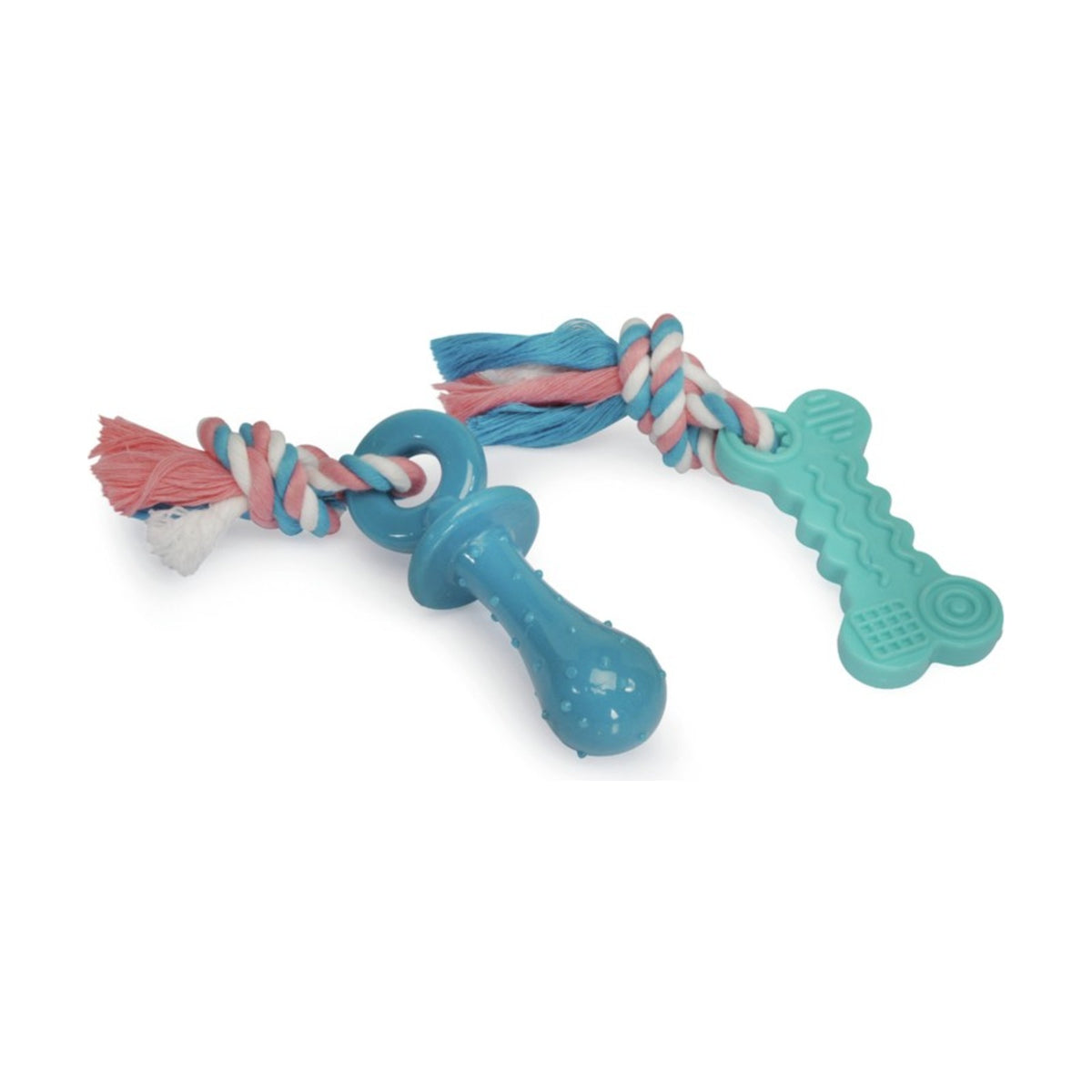 CAMON Kit Tétine et Os – 2 jouets en TPE avec corde pour chien – photo 3