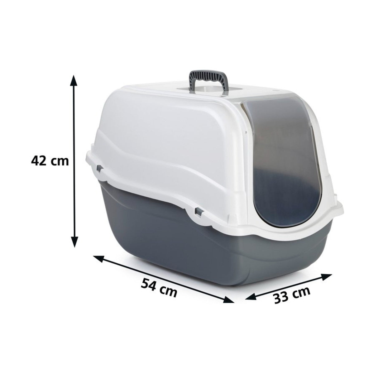 BEEZTEES Maison de toilette Romeo – Bac à litière fermé avec poignée pour chat – photo 3