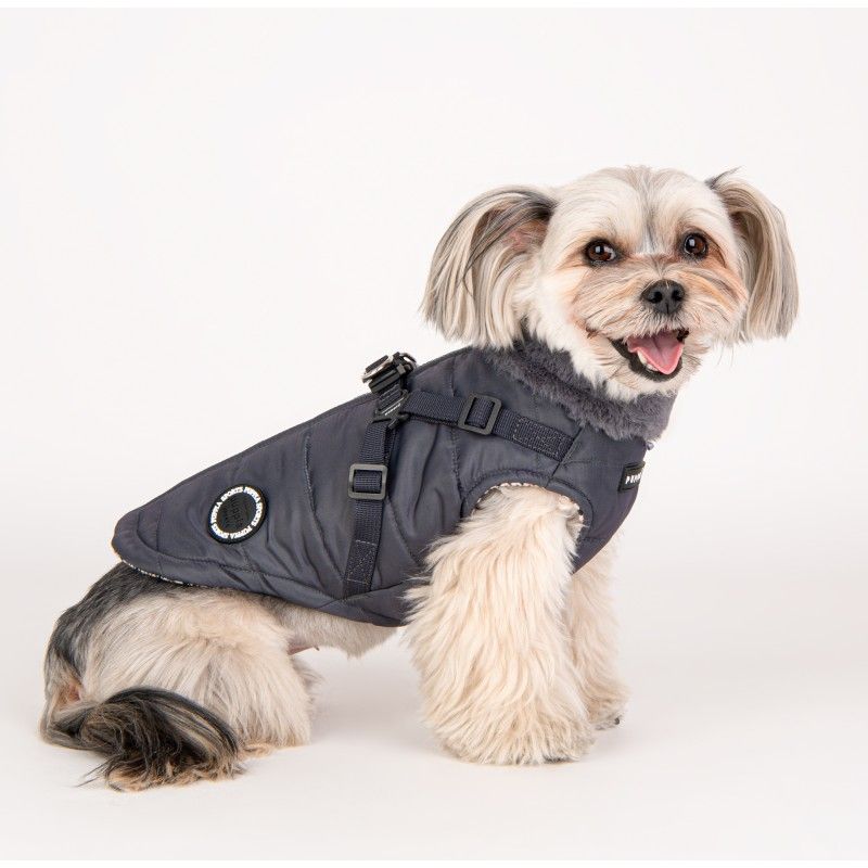 PUPPIA Manteau Donavan – Manteau imperméable pour chien avec harnais intégré, s - dos 17/19 cm, poitrail 32/34 cm, cou 22/23 cm, m - dos 24/26 cm, poitrail 38/42 cm, cou 25/27 cm ou l - dos 27/29 cm, poitrail 44/48 cm, cou 29/31 cm – photo 5