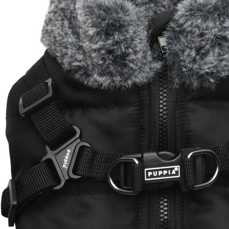 PUPPIA Manteau Donavan – Manteau imperméable pour chien avec harnais intégré, s - dos 17/19 cm, poitrail 32/34 cm, cou 22/23 cm, m - dos 24/26 cm, poitrail 38/42 cm, cou 25/27 cm ou l - dos 27/29 cm, poitrail 44/48 cm, cou 29/31 cm – photo 4