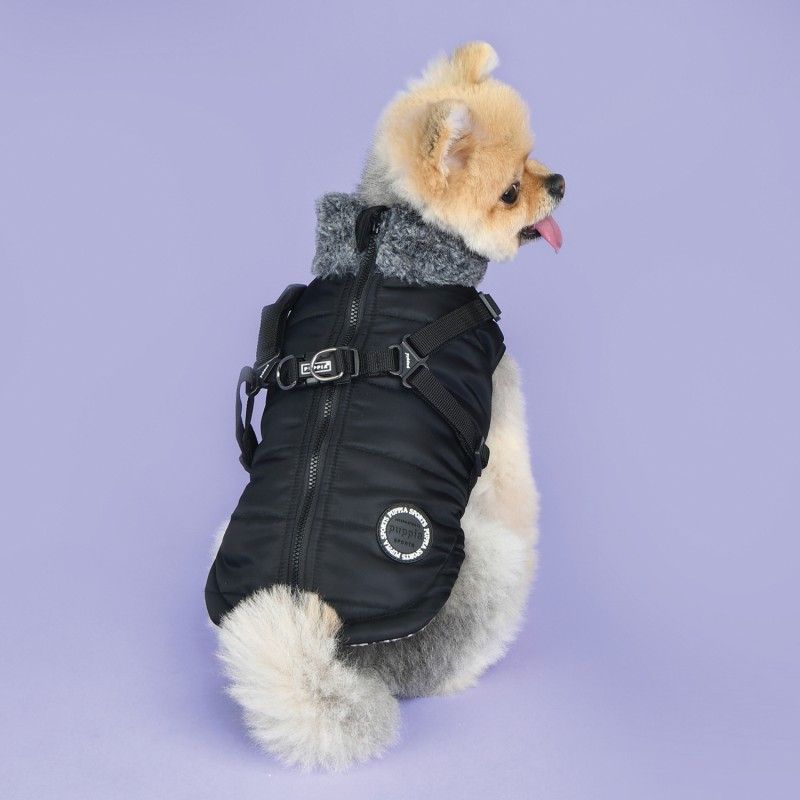 PUPPIA Manteau Donavan – Manteau imperméable pour chien avec harnais intégré, s - dos 17/19 cm, poitrail 32/34 cm, cou 22/23 cm, m - dos 24/26 cm, poitrail 38/42 cm, cou 25/27 cm ou l - dos 27/29 cm, poitrail 44/48 cm, cou 29/31 cm – photo 6