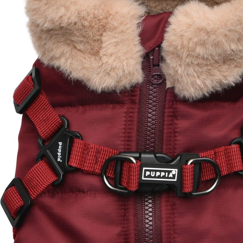 PUPPIA Manteau Donavan – Manteau imperméable pour chien avec harnais intégré, s - dos 17/19 cm, poitrail 32/34 cm, cou 22/23 cm, m - dos 24/26 cm, poitrail 38/42 cm, cou 25/27 cm ou l - dos 27/29 cm, poitrail 44/48 cm, cou 29/31 cm – photo 5
